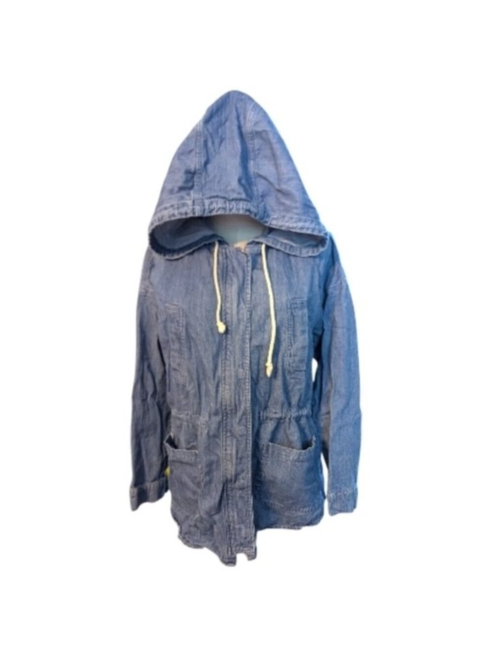Forever 21 Cinch Waist Light Blue Denim Jacket Extra Small - Picture 2 of 4